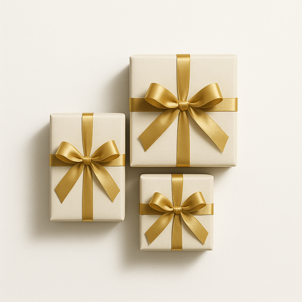 Közepes csomag ajánlat – családi fotózás, 3 ajándékdoboz szimbólummal